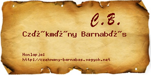 Czékmány Barnabás névjegykártya