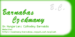 barnabas czekmany business card